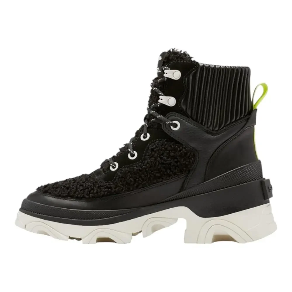 Sorel‎ Brex Cozy Lace Waterproof Boot - Black Sea Salt - Women's US Size 8.5 New